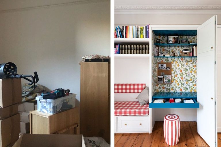 Multi functional furniture – Wardrobe, desk, bookshelf and seating – Peckham Rye