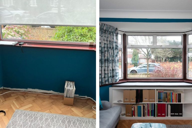 Storage space with custom made window seats – Brixton