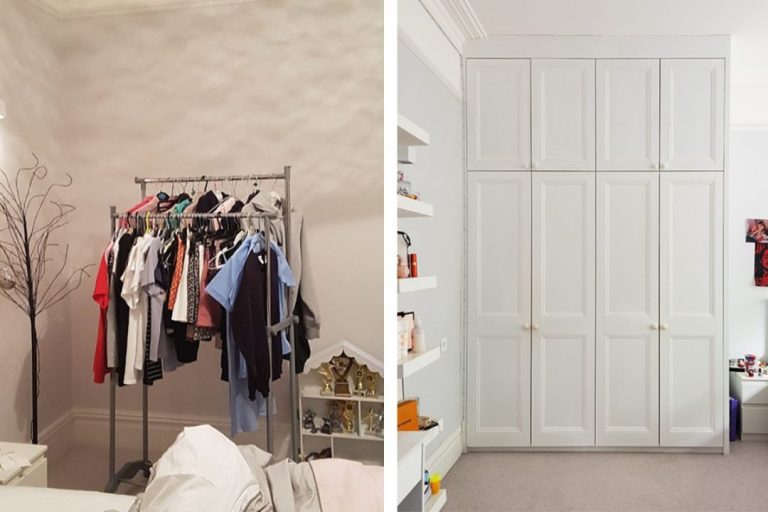 Modern 4 door wardrobe in bedroom – Barnes
