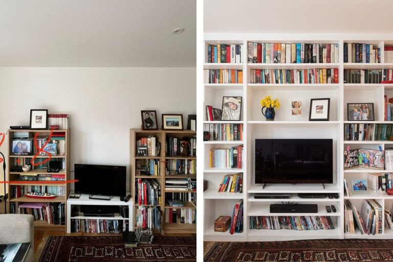 The TV and shelving unit has made the room bigger and less cluttered – Finsbury Park