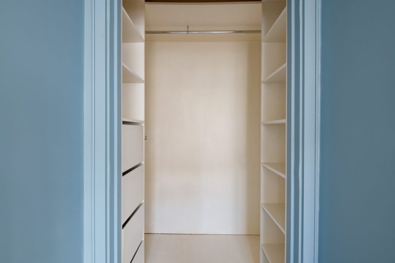 Inside view of a bespoke wardrobe
