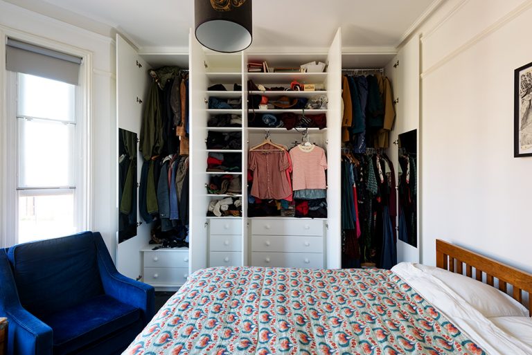 Internal view of a bespoke wardrobe