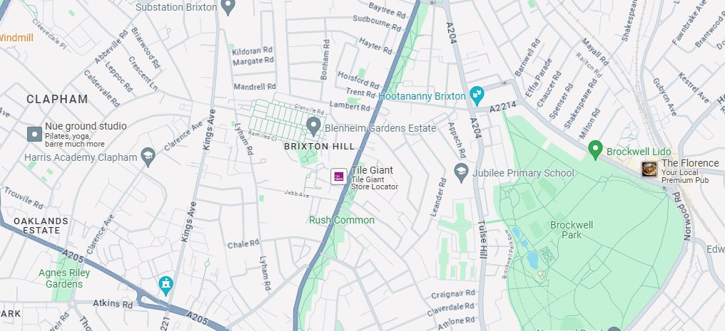 Map of Brixton, SW9, SW2
