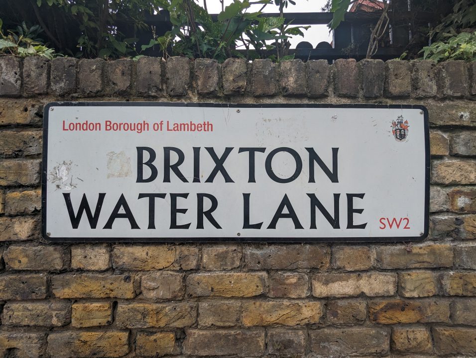 Street name in Brixton near where local carpenter did some wardrobes