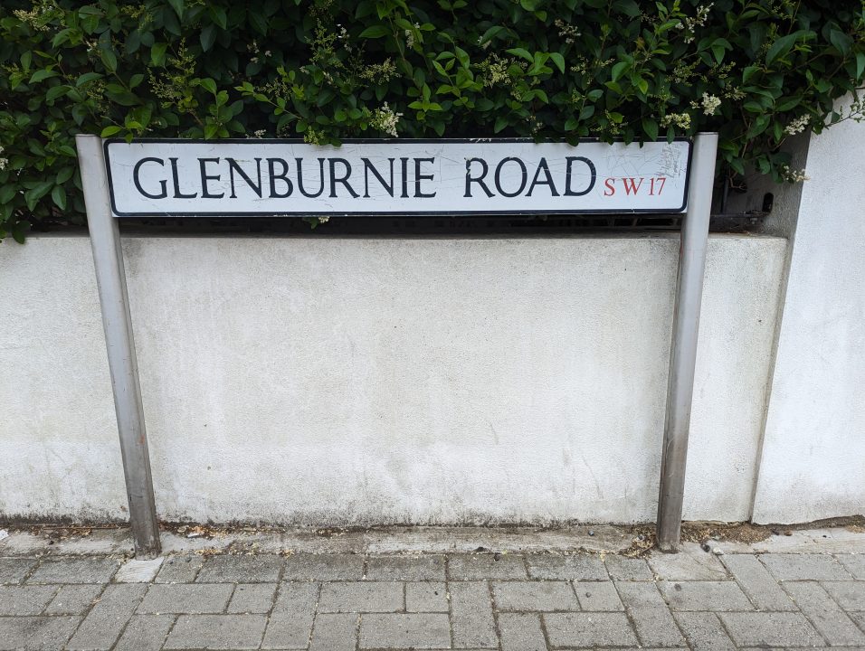 Street name in Tooting called Glenburnie Road.