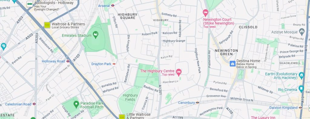 Map of Highbury
