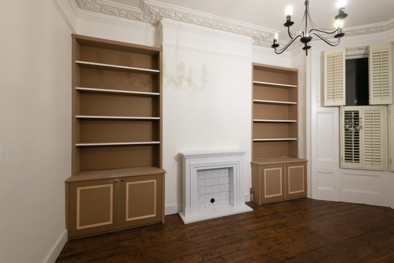 Built in alcove cupboard, made with MDF