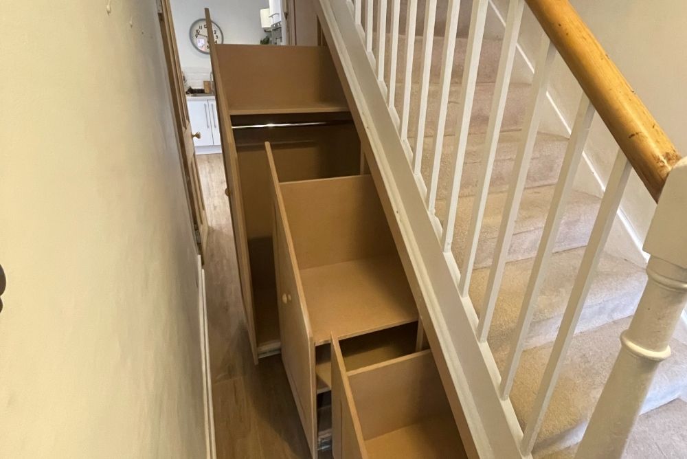 Under stairs cupboard made with MDF