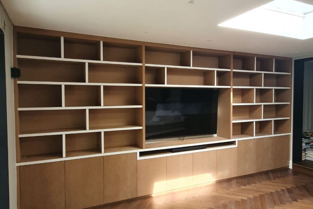 Large fitted TV wall