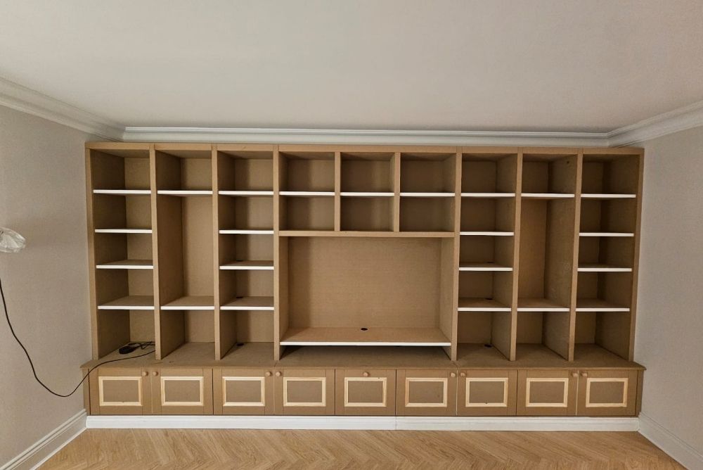 Large built in TV wall unit