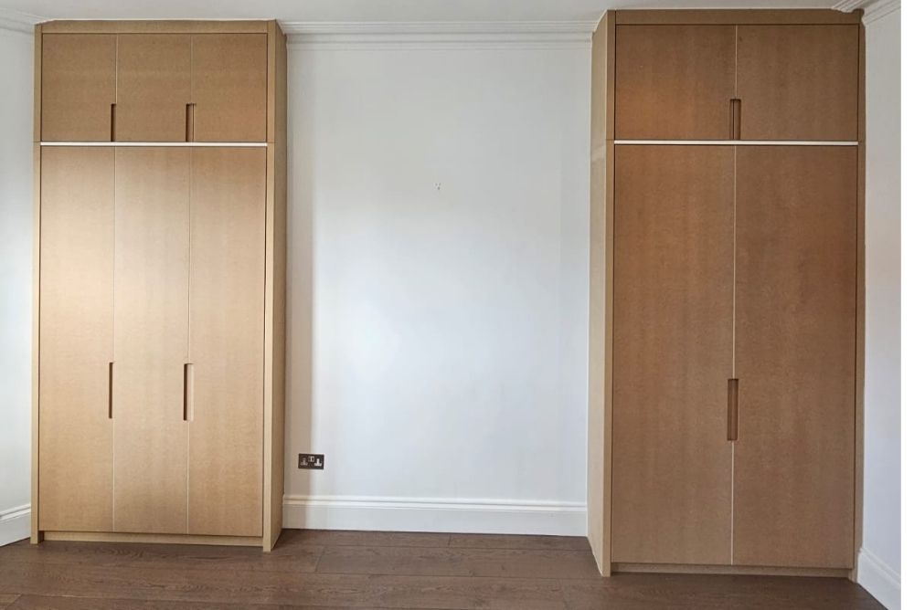 Fitted alcove wardrobes made with MDF
