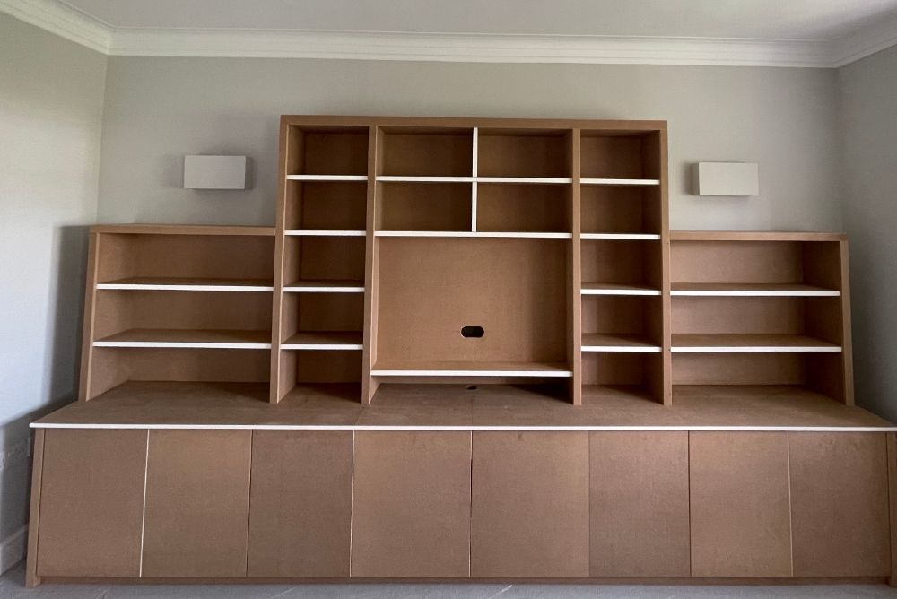 Bespoke TV unit made with MDF